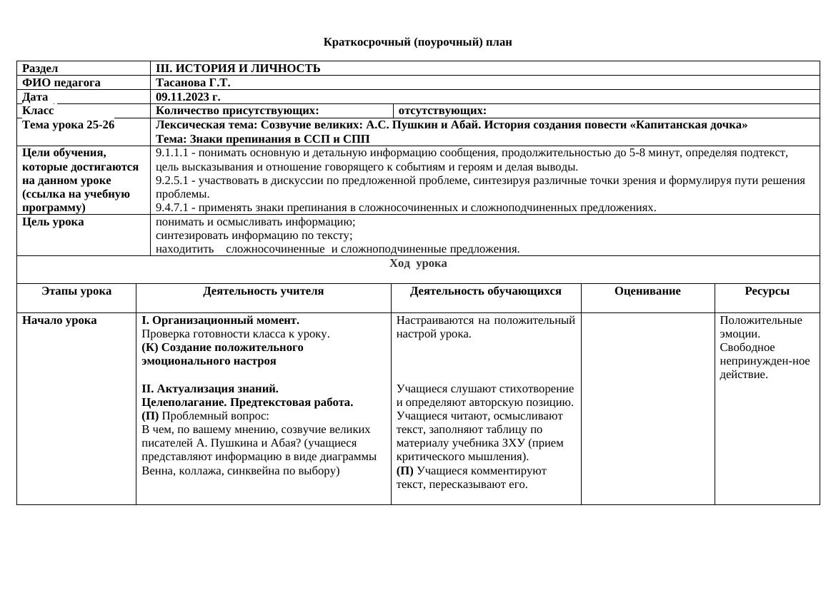 2 чет по Алматыкитап 9 кл: Уроки по Пушкину и Абаю