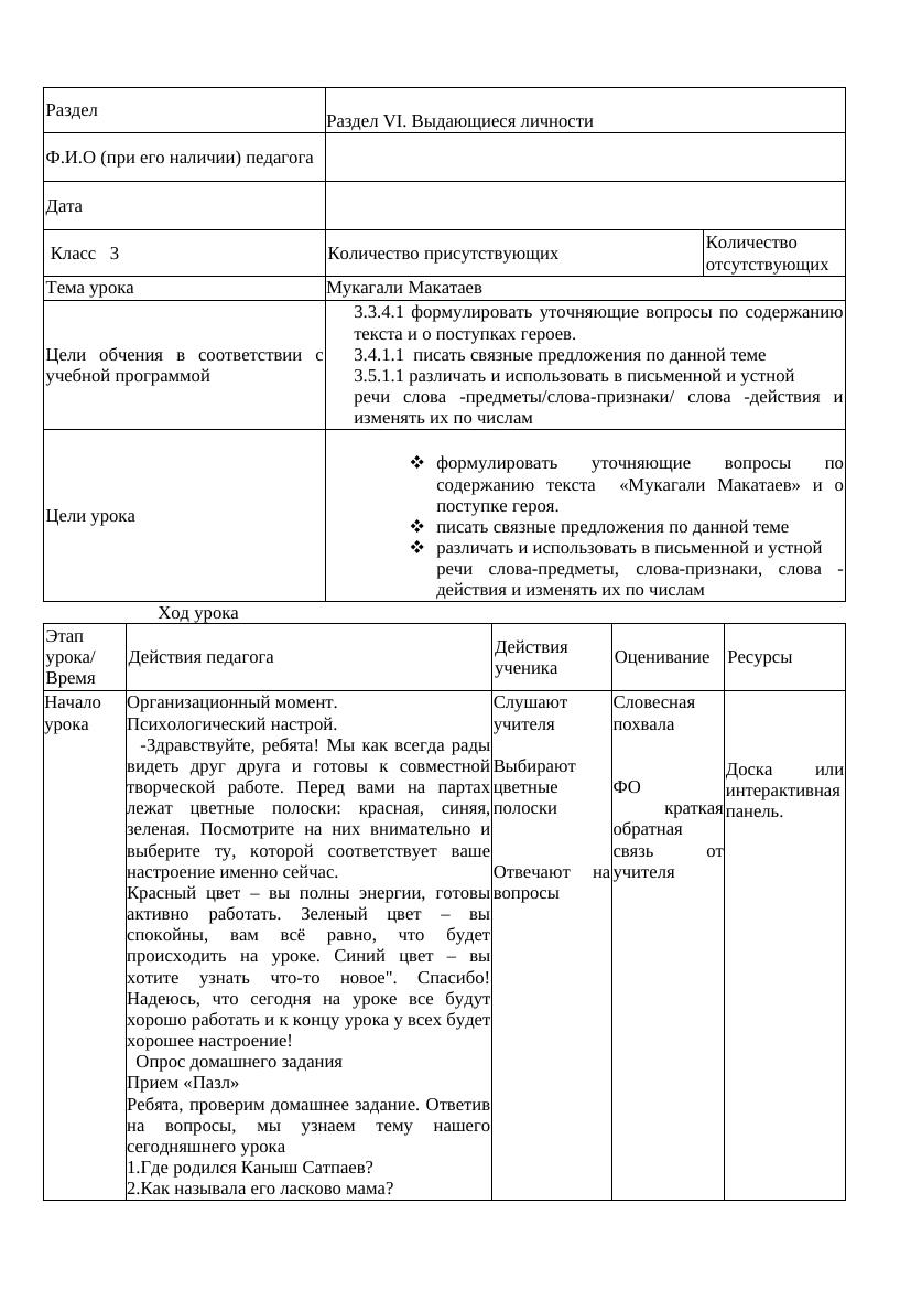 3 класс: Мукагали Макатаев - 49 познавательных уроков