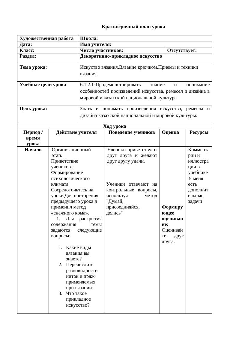 Техники вязания крючком: пошаговое освоение приемов на уроке технологии в 6