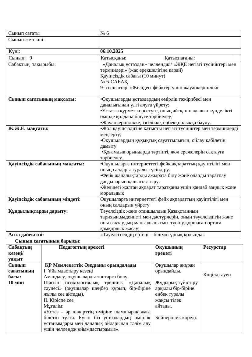 9сынып Қ.М.Ж. 06.10.25ж.Ж.Асылбекқызы