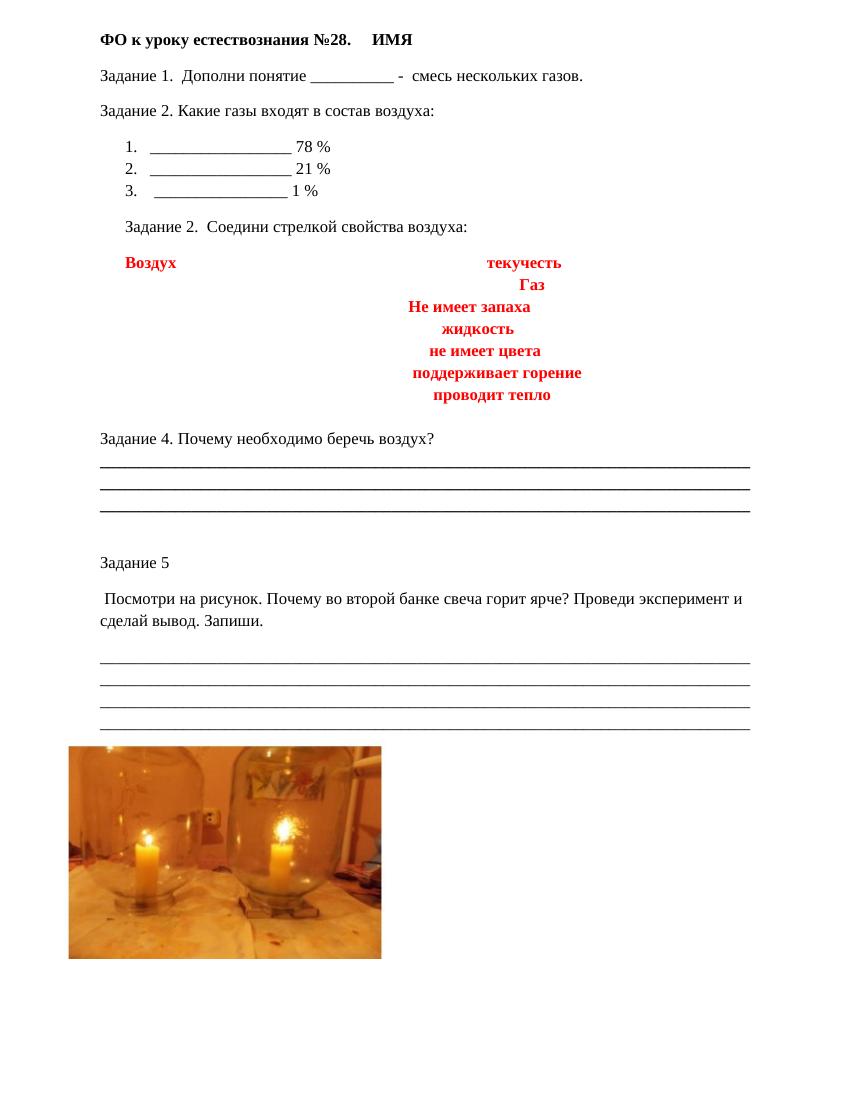 ФО к уроку естествознания №28