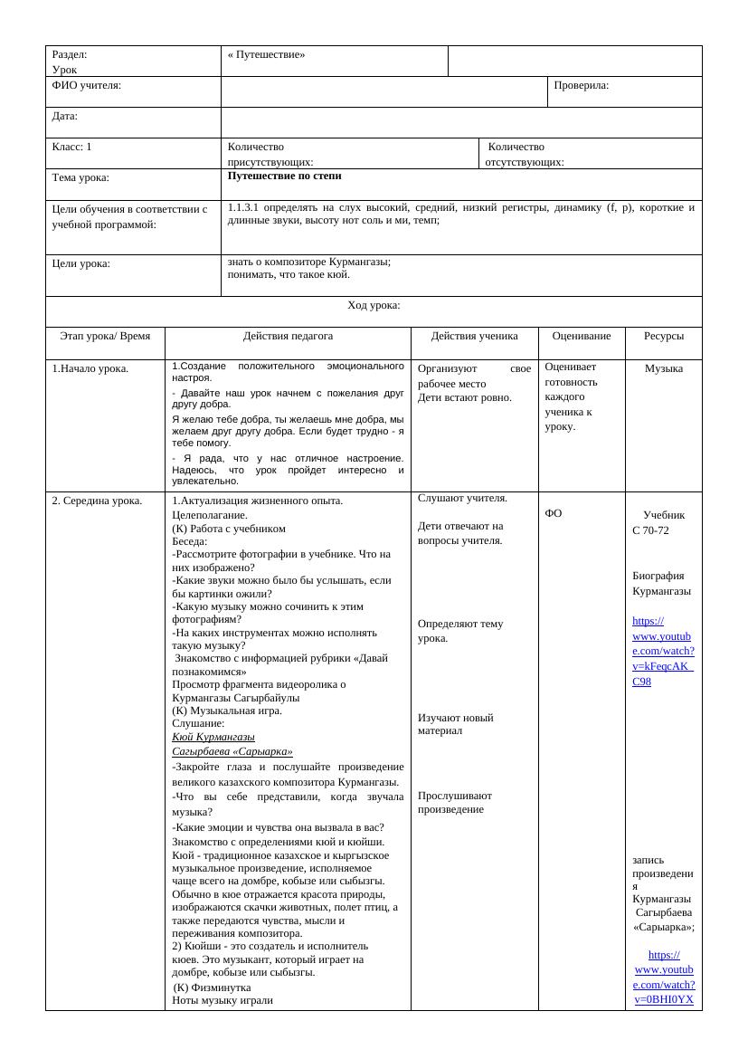 КСП 1 кл- музыка 3 четверть
