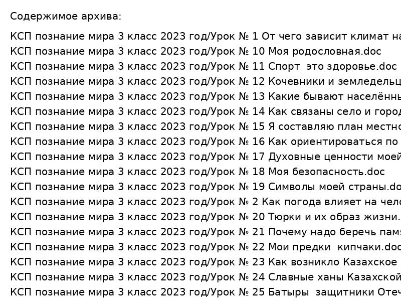КСП познание мира 3 класс 2023 год