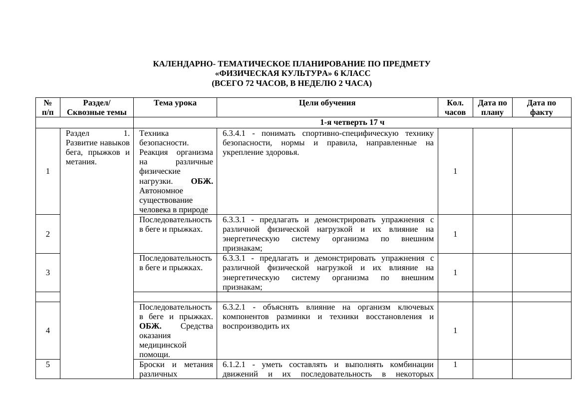 КТП 6 класс..2 ч Ақыл ағай