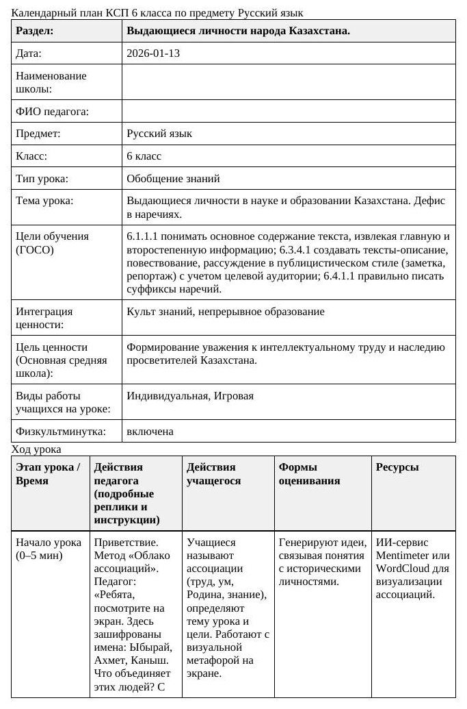 Русский язык 6класс 3 четверть Выдающиеся личности в науке и образовании