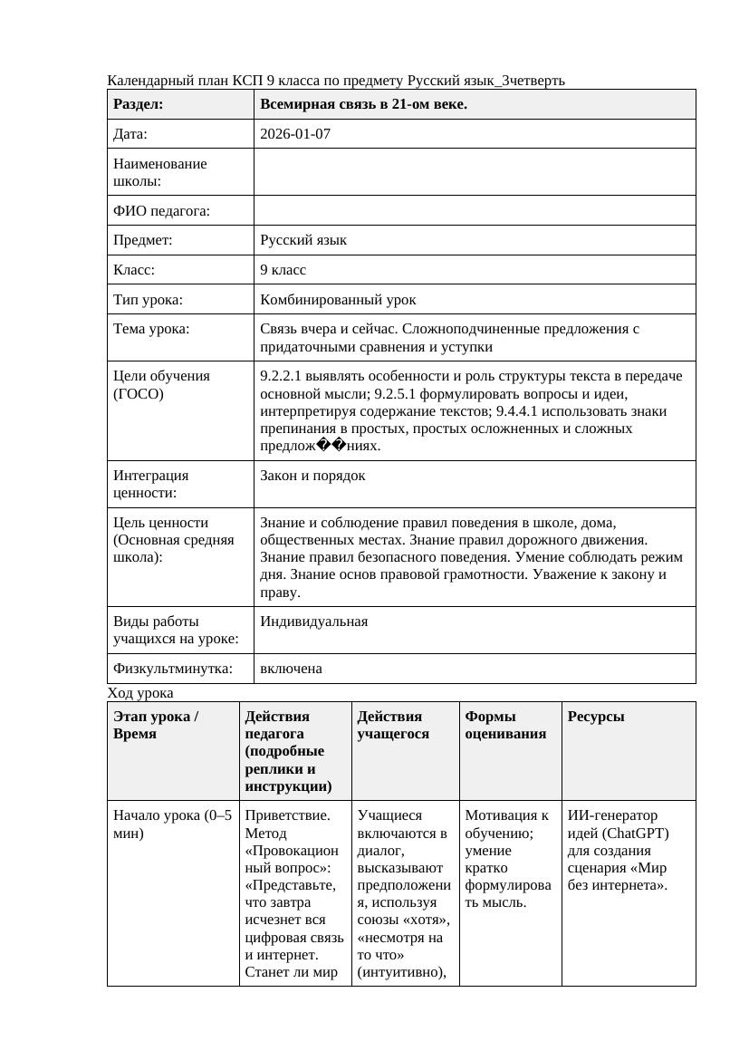Русский язык 9класс 3четверть Связь вчера и сейчас Сложноподчиненные