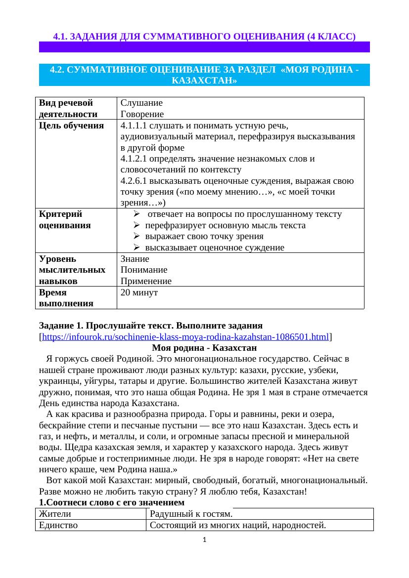 СОРы и СОЧи 4 кл