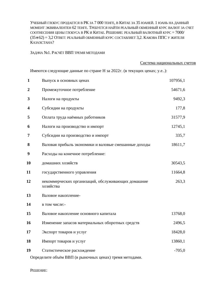 задачи по географии по ввп